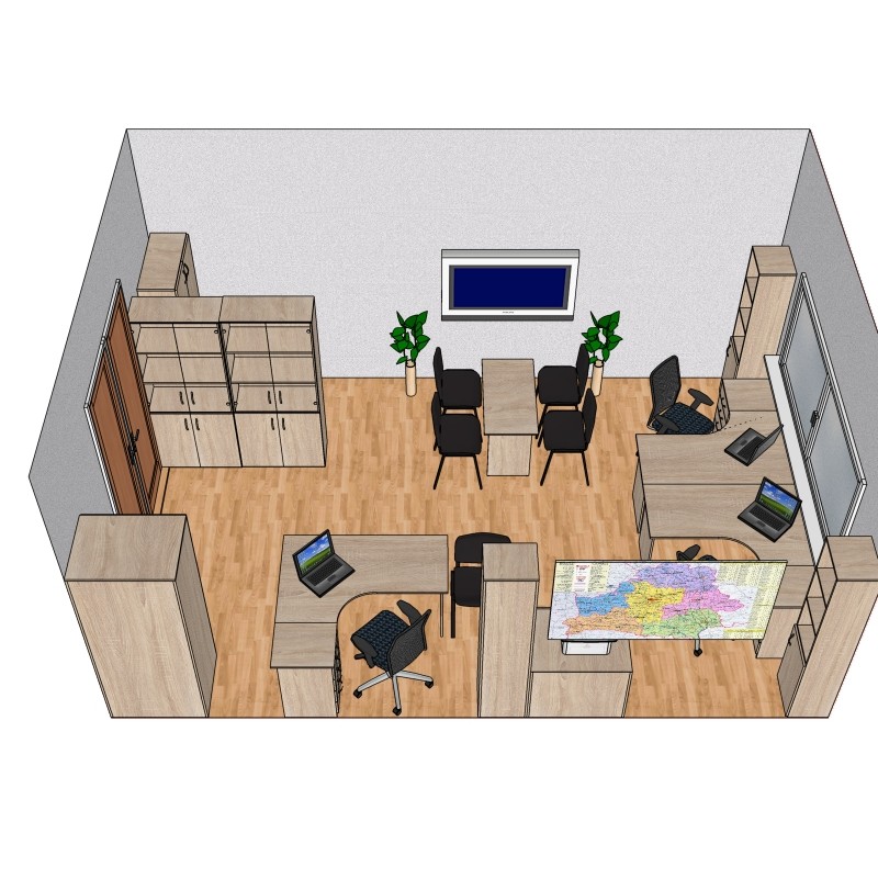 Готовый проект офисной мебели №1