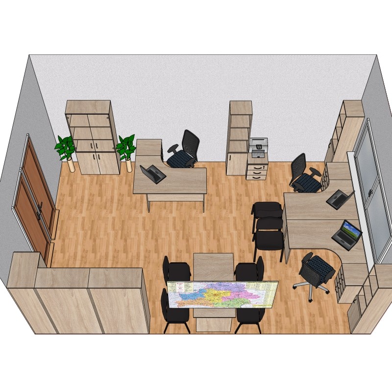 Готовый проект офисной мебели №3