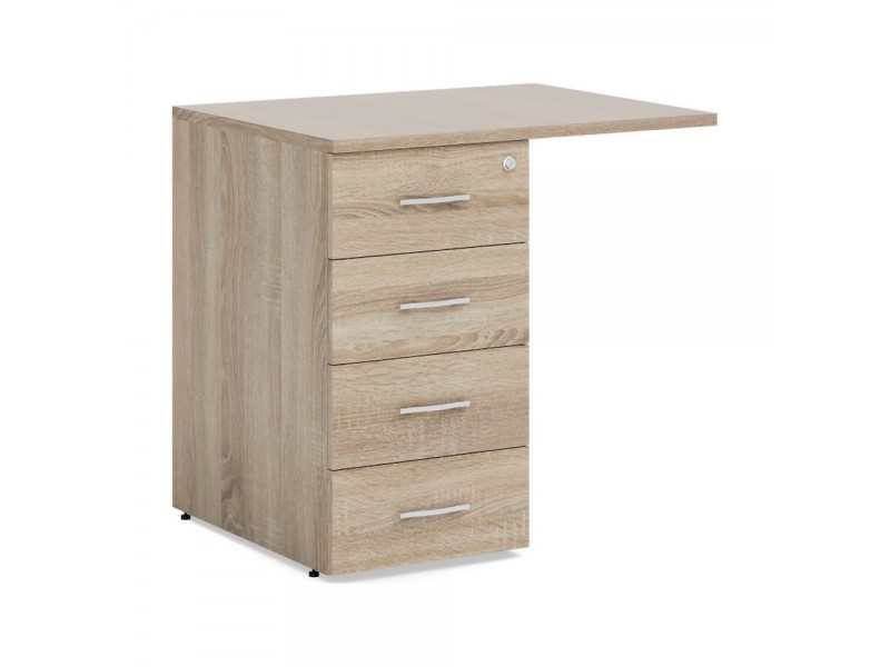 Тумба приставная с замком ТС04 800*600*762 мм