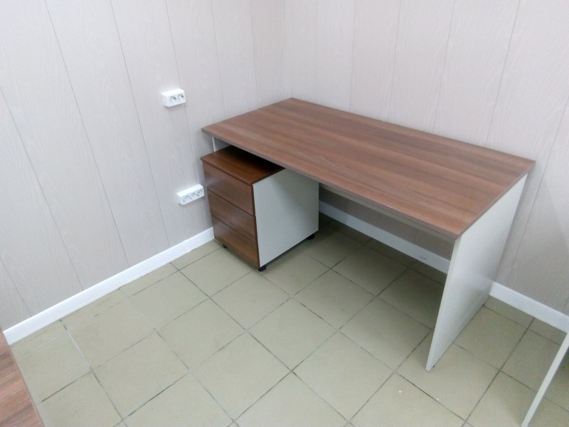 Письменный стол для офиса, (Стол+Тумба). S1P-1380