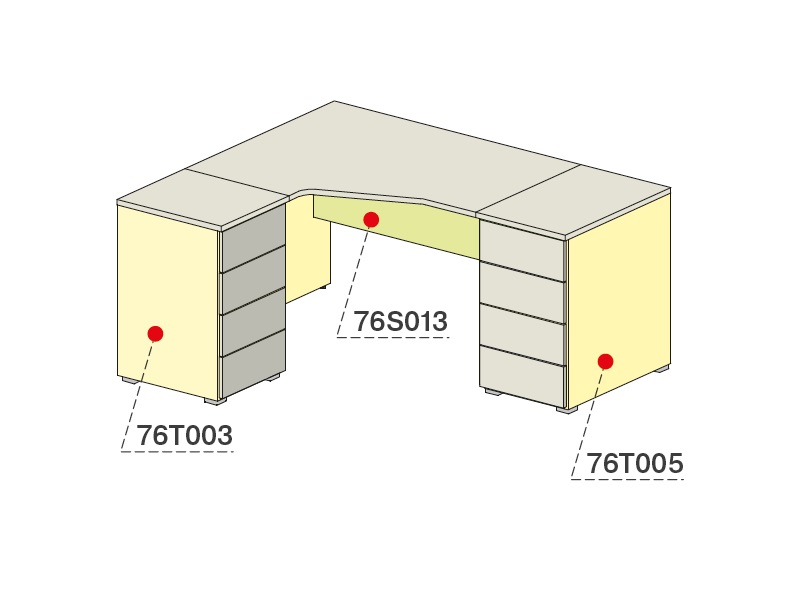 Стол угловой двухтумбовый Смарт-2 Стол угловой двухтумбовый Смарт-2