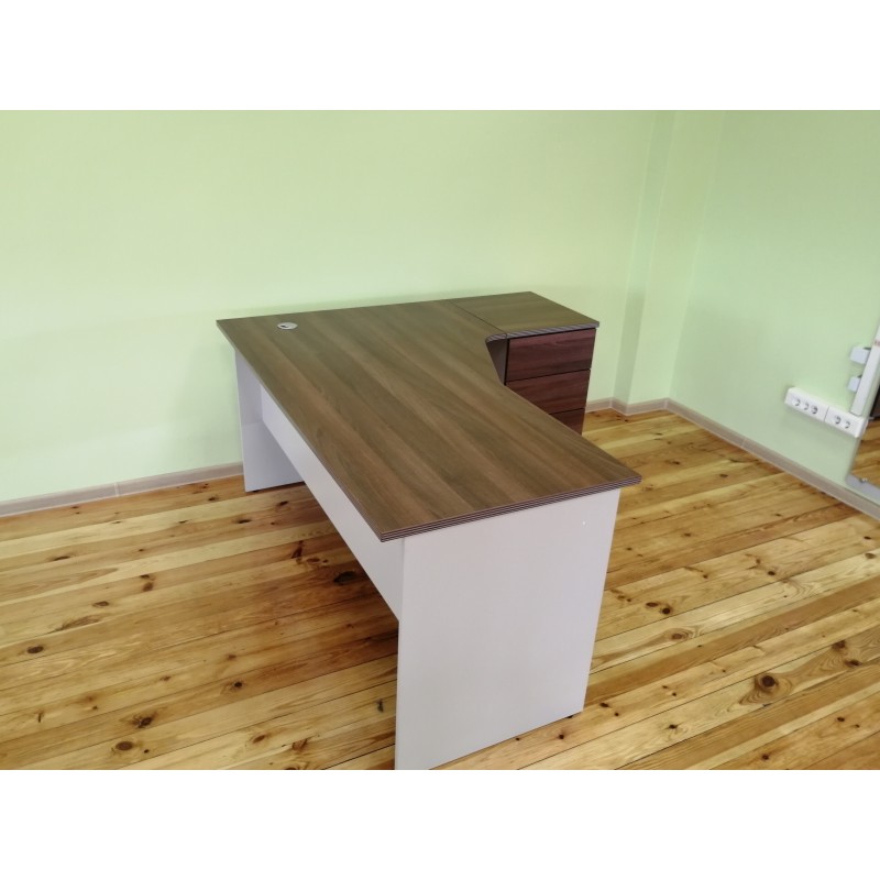 Компьютерный стол с тумбой для офиса S122U-1580-R Компьютерный стол с тумбой для офиса S122U-1580-R