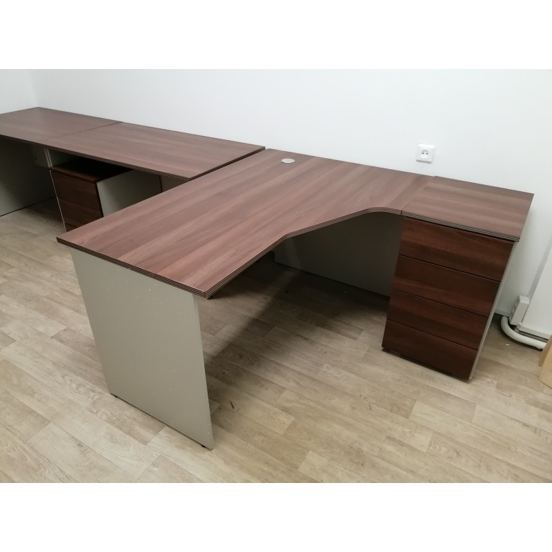Компьютерный стол с тумбой для офиса S122U-1580-R Компьютерный стол с тумбой для офиса S122U-1580-R