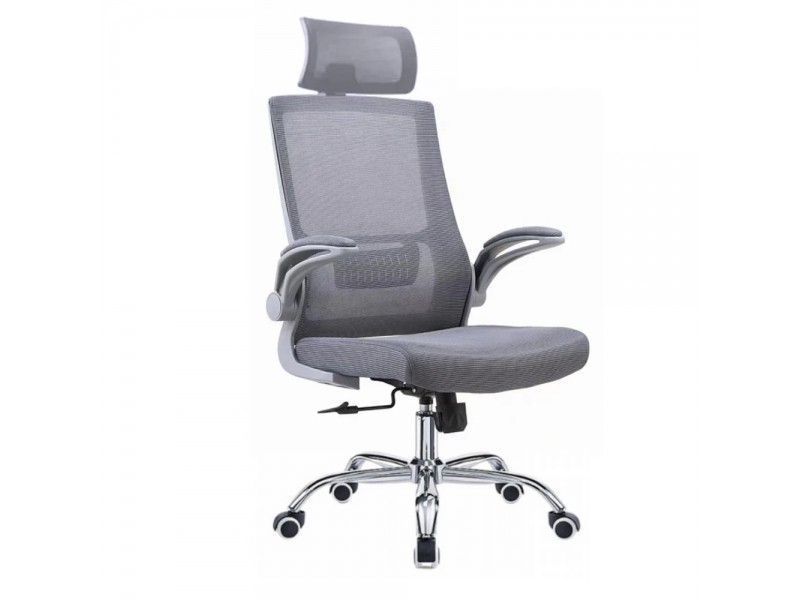 Кресло для руководителя SitUp VISTA grey Chrome