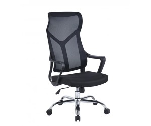 Кресло для директора SitUp WORK Chrome (сетка Black/Black)