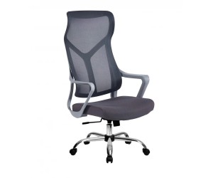 Кресло для директора SitUp WORK Grey Chrome (сетка Grey/Grey)